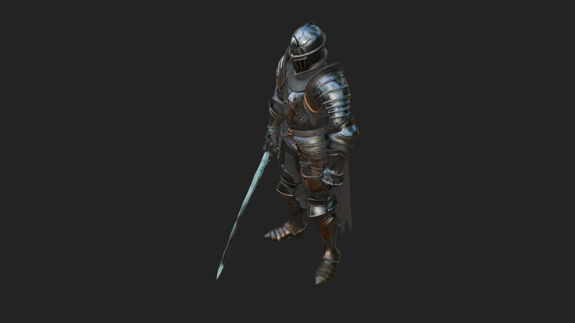 Armored Knight Statue Design 39 3D Print Model 3D Model