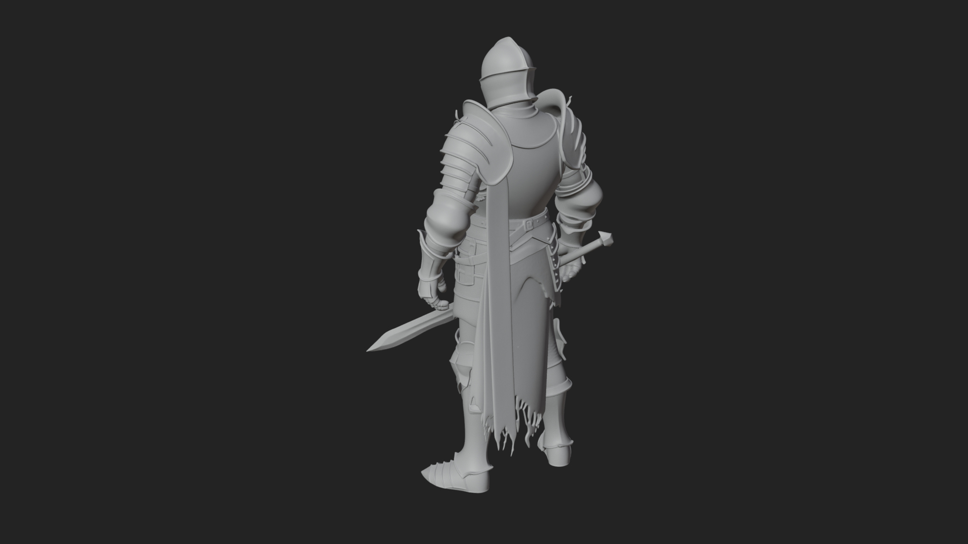 Armored Knight Statue Design 39 3D Print Model 3D Model