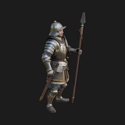 Armored Knight Statue Design 7 3D Print Model