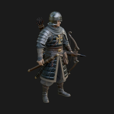 Armored Knight Statue Design 8 3D Print Model
