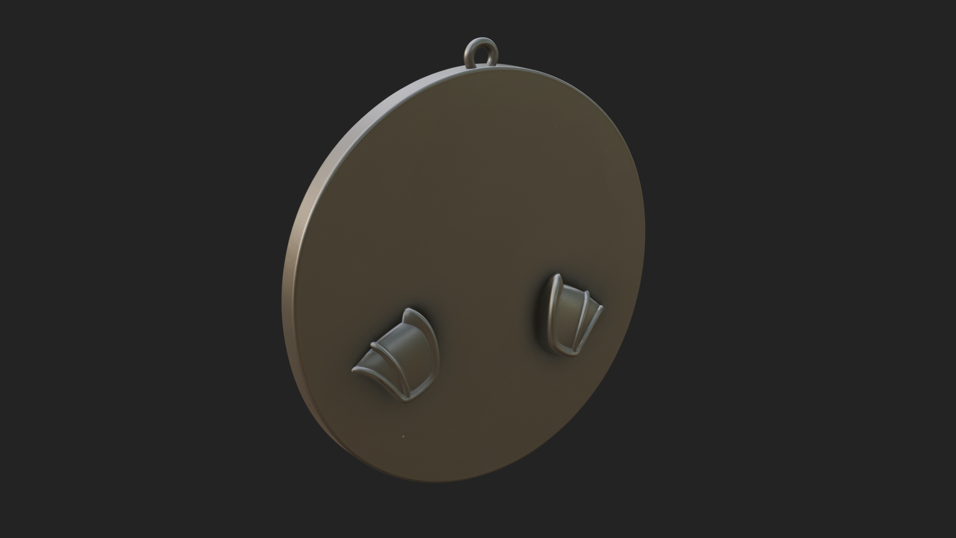 Armored Maiden Oval Plaque Design 2 3D Print Model 3D Model