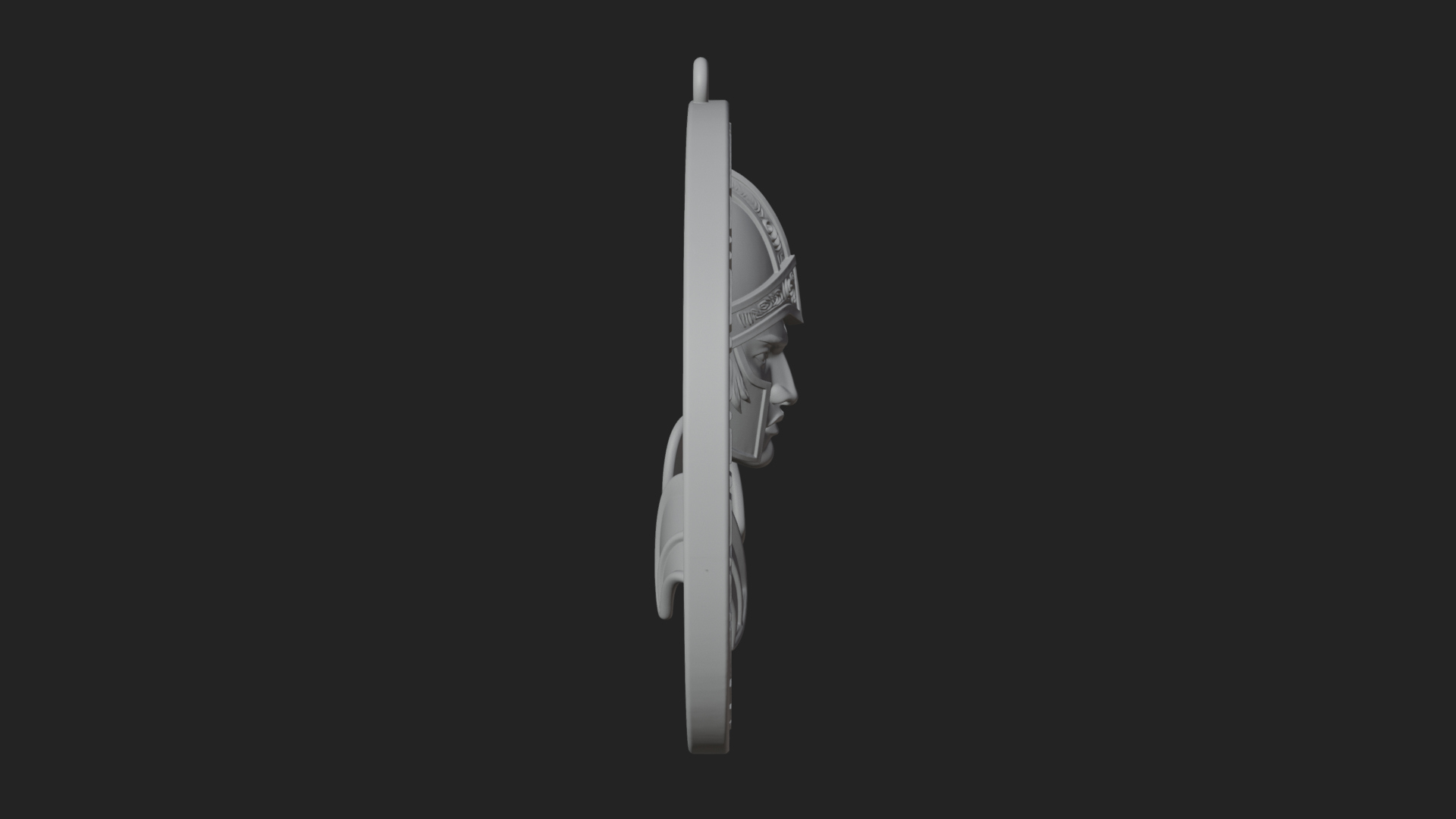 Armored Maiden Oval Plaque Design 2 3D Print Model 3D Model