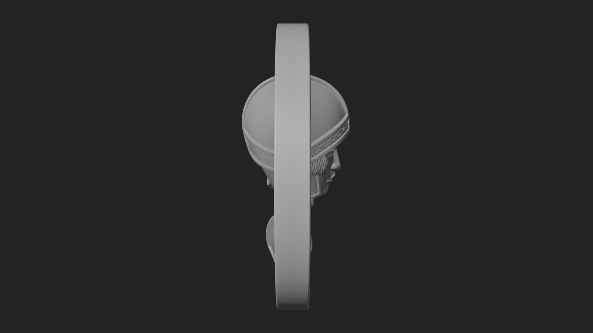Armored Maiden Oval Plaque Design 3 3D Print Model 3D Model