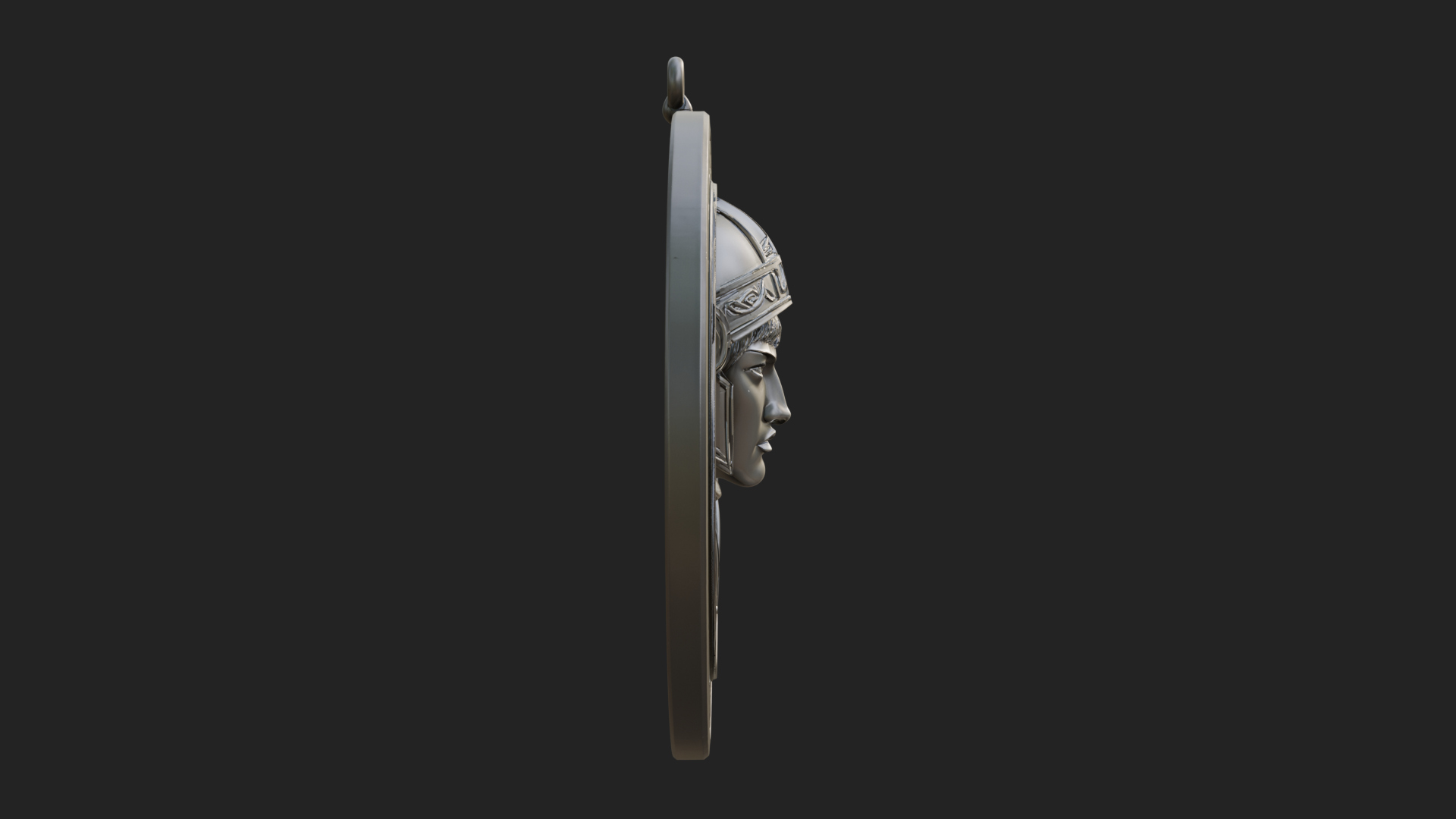 Armored Maiden Oval Plaque Design 4 3D Print Model 3D Model
