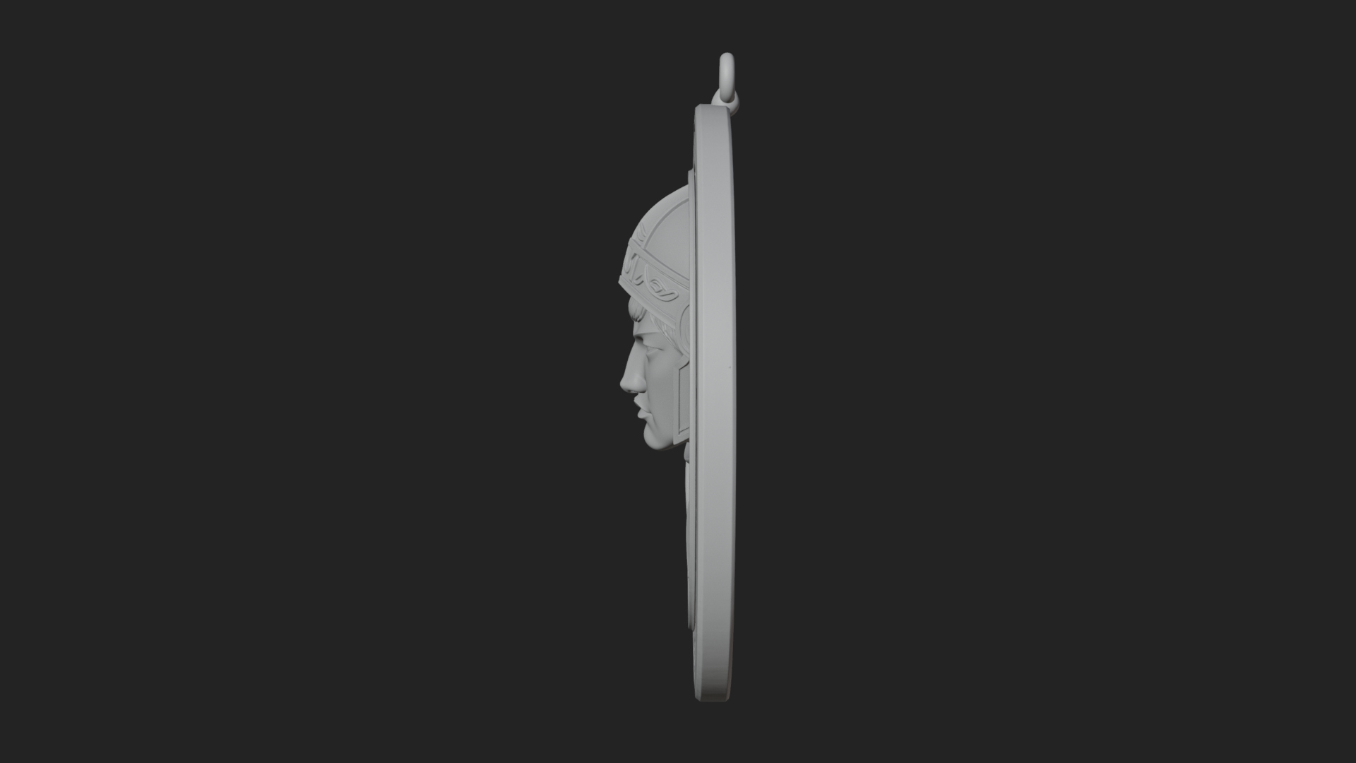 Armored Maiden Oval Plaque Design 4 3D Print Model 3D Model
