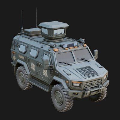 Armored Security Truck Model Design 10 3D Print Model