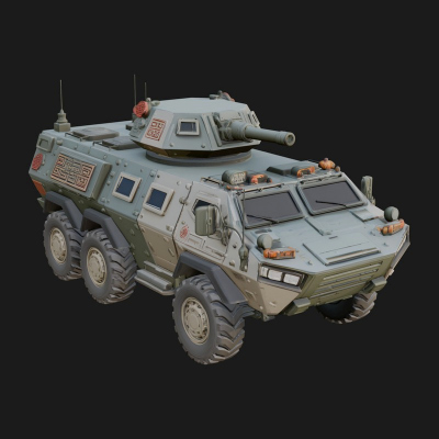 Armored Security Truck Model Design 11 3D Print Model