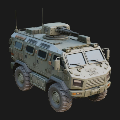 Armored Security Truck Model Design 15 3D Print Model