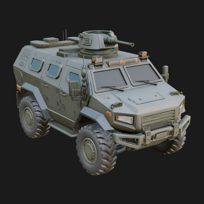 Armored Security Truck Model Design 16 3D Print Model
