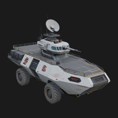 Armored Security Truck Model Design 25 3D Print Model
