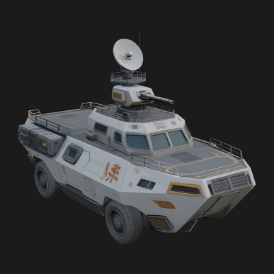 Armored Security Truck Model Design 26 3D Print Model