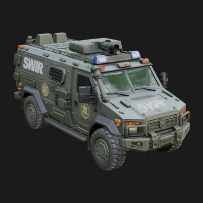 Armored Security Truck Model Design 3 3D Print Model