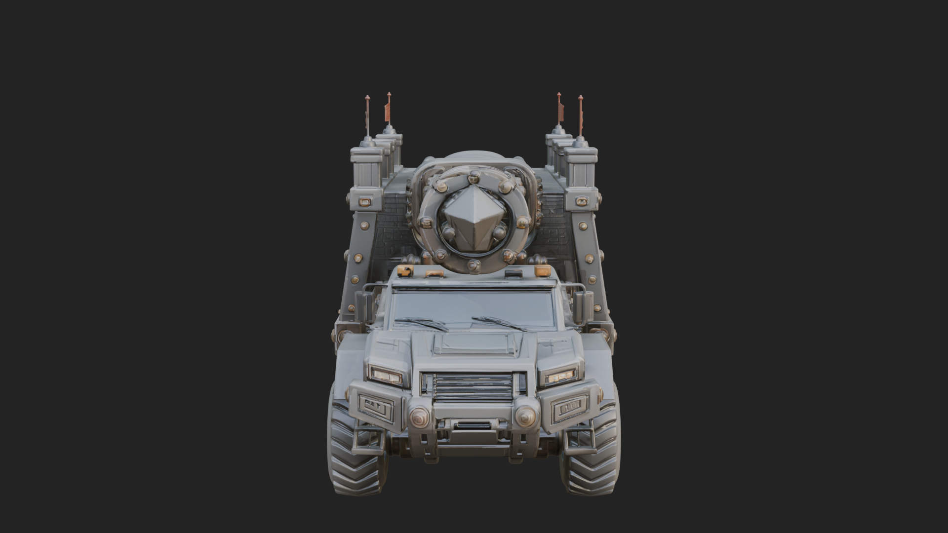 Armored Siege Truck Model Design 1 3D Print Model 3D Model
