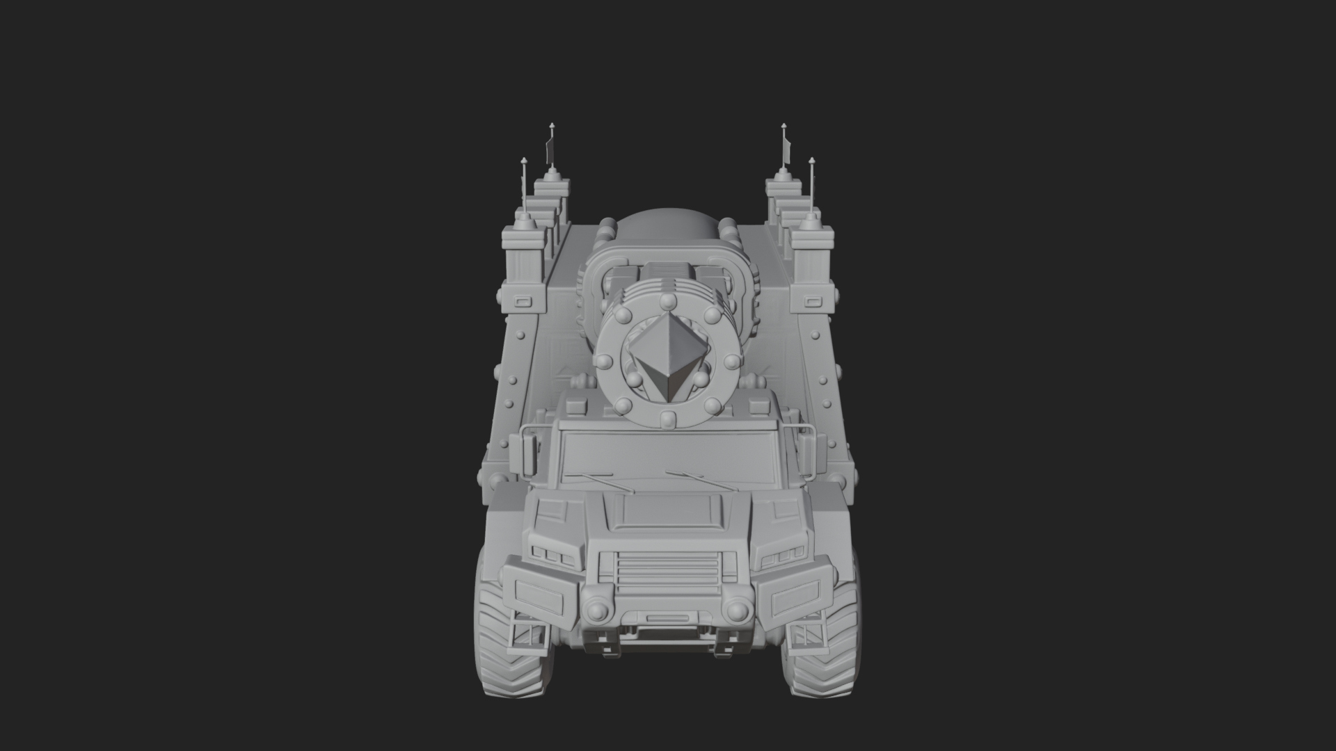 Armored Siege Truck Model Design 1 3D Print Model 3D Model