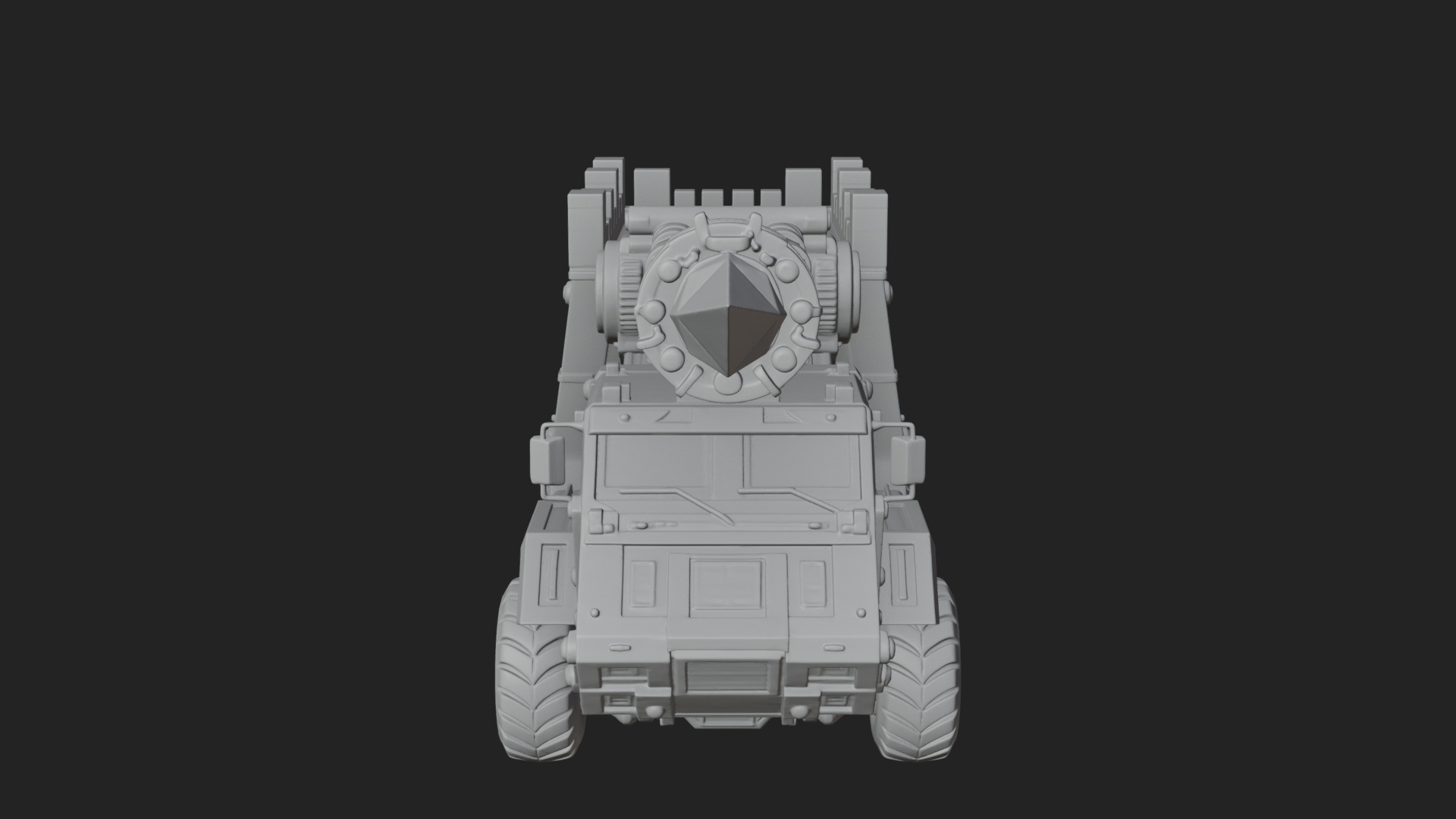 Armored Siege Truck Model Design 2 3D Print Model 3D Model