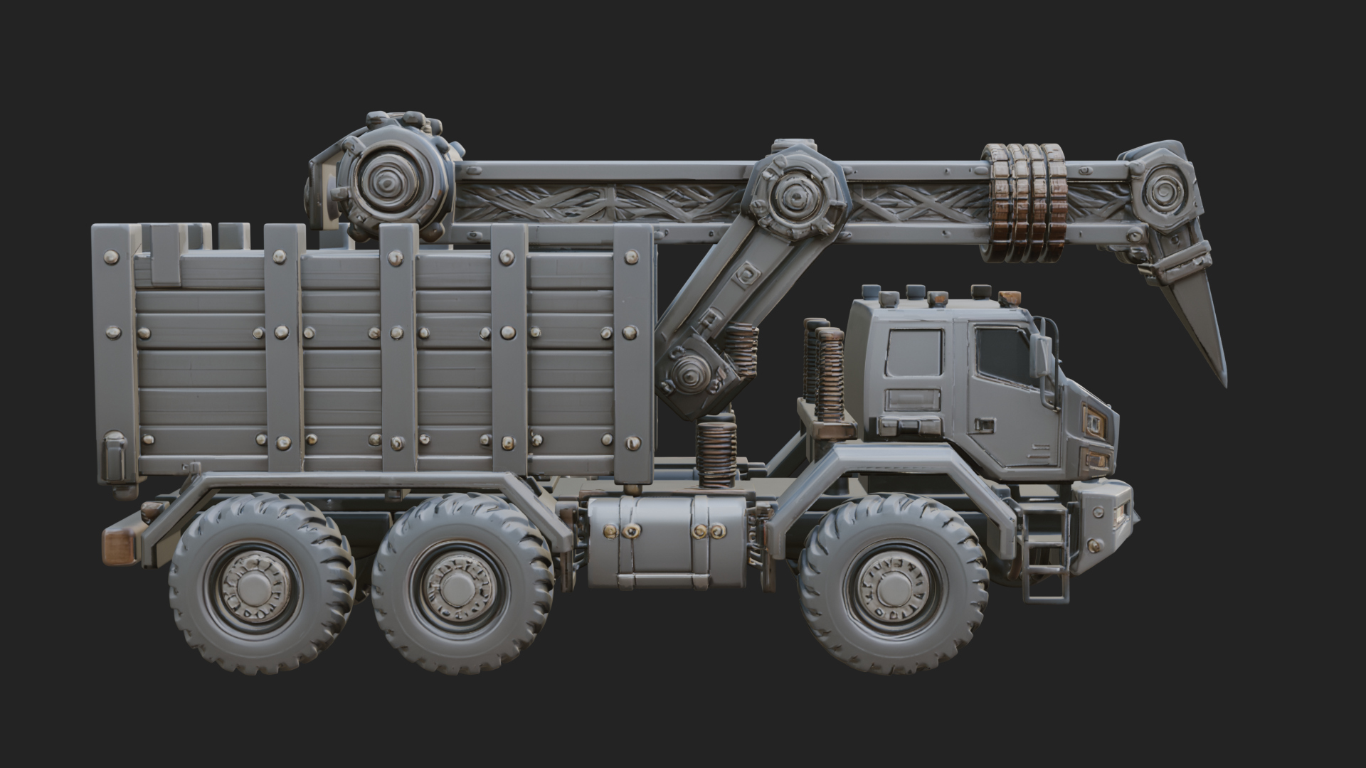 Armored Siege Truck Model Design 3 3D Print Model 3D Model