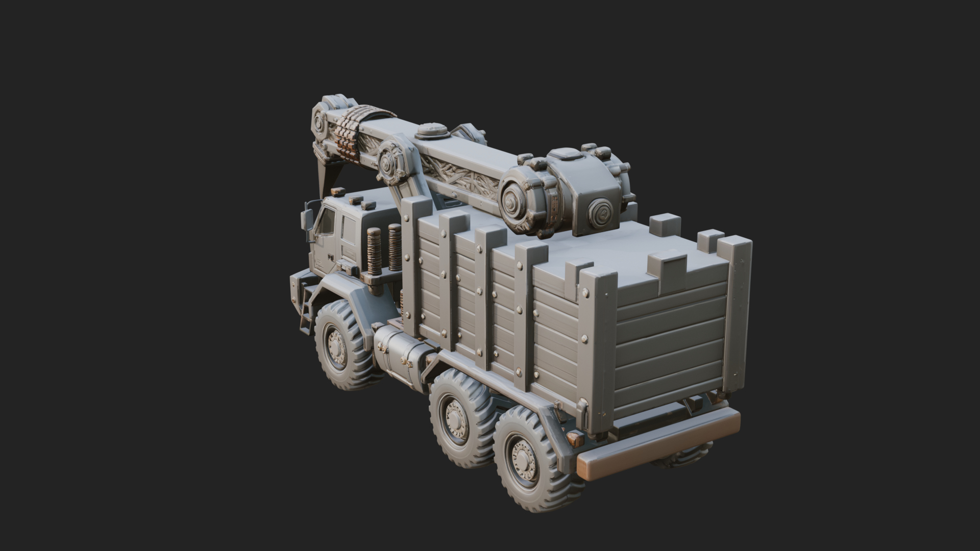 Armored Siege Truck Model Design 3 3D Print Model 3D Model