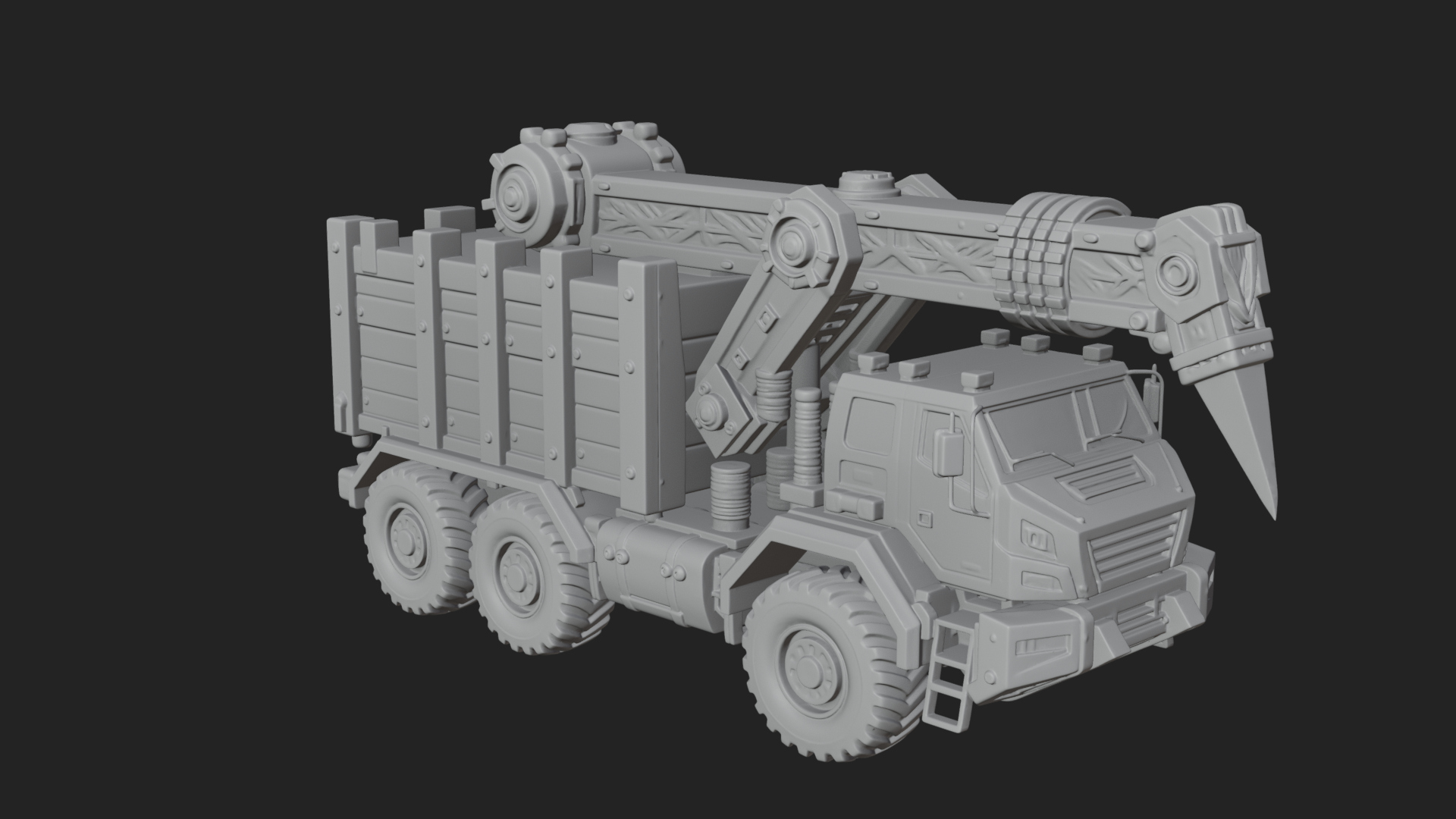 Armored Siege Truck Model Design 3 3D Print Model 3D Model