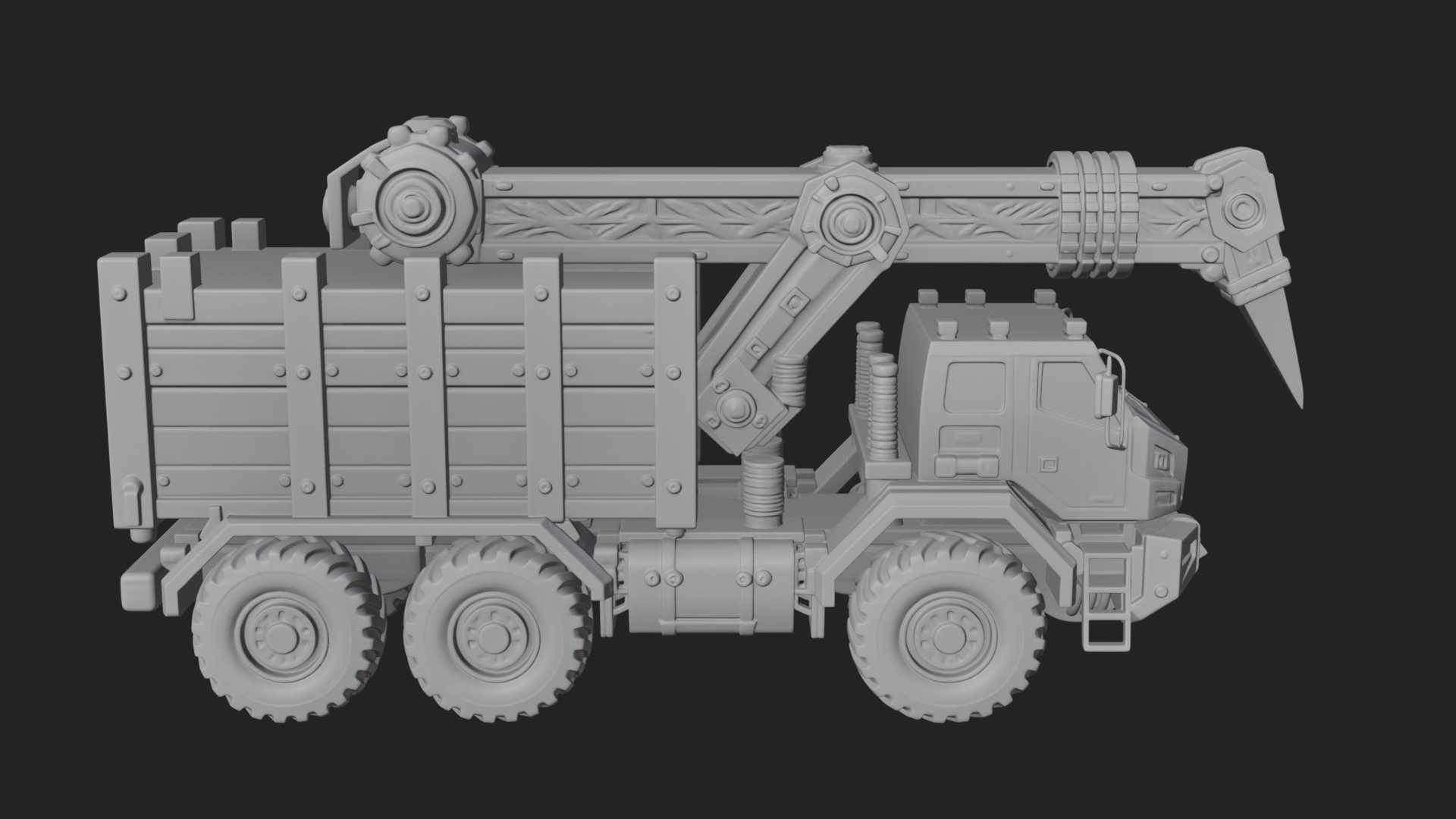 Armored Siege Truck Model Design 3 3D Print Model 3D Model