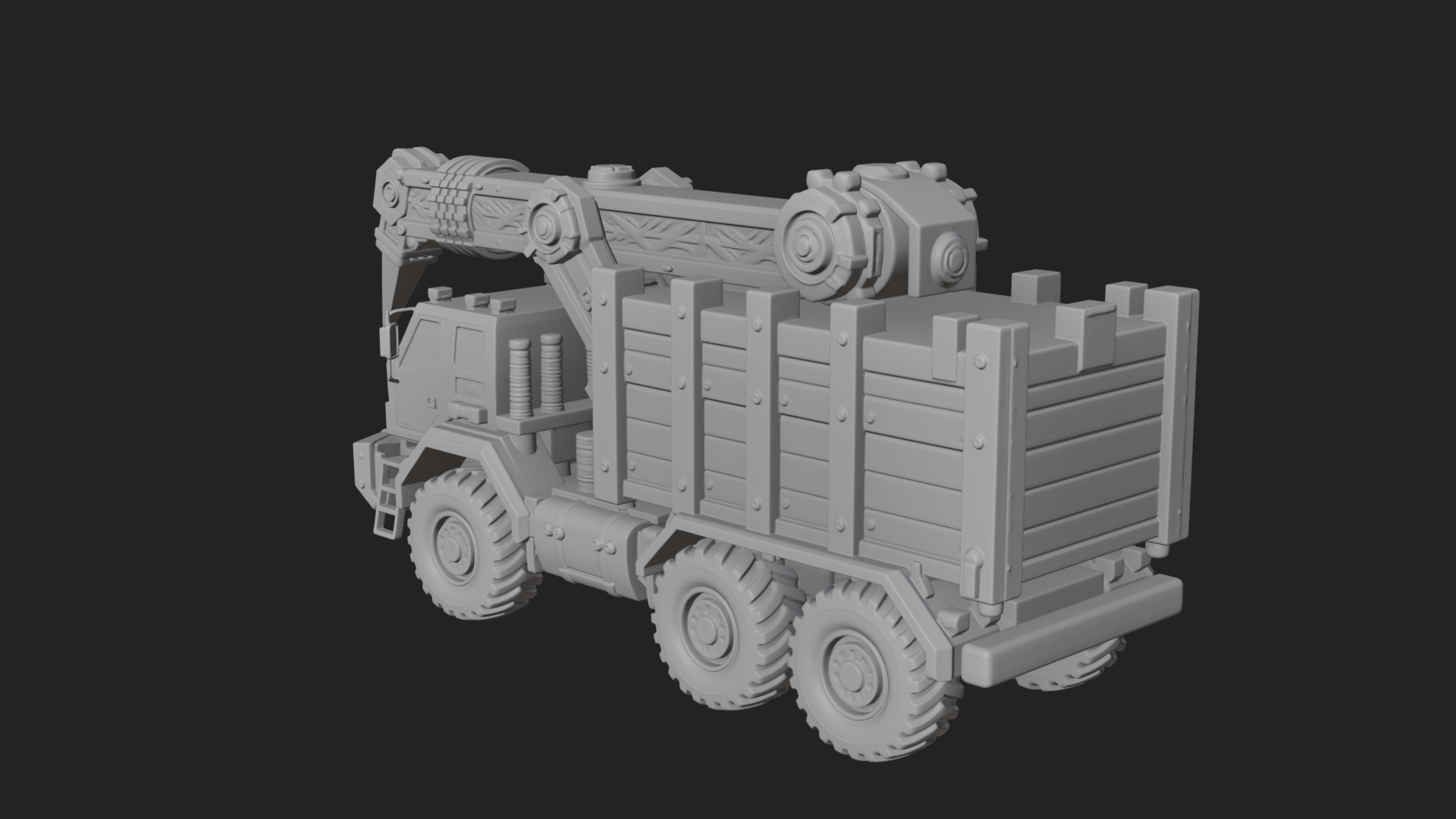 Armored Siege Truck Model Design 3 3D Print Model 3D Model