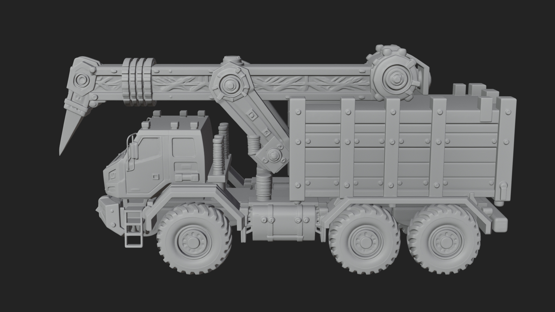 Armored Siege Truck Model Design 3 3D Print Model 3D Model