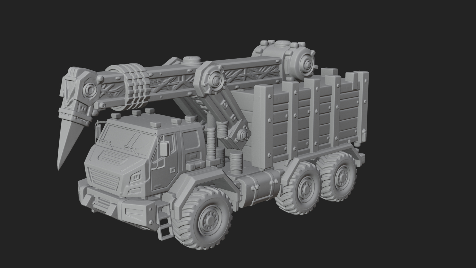 Armored Siege Truck Model Design 3 3D Print Model 3D Model