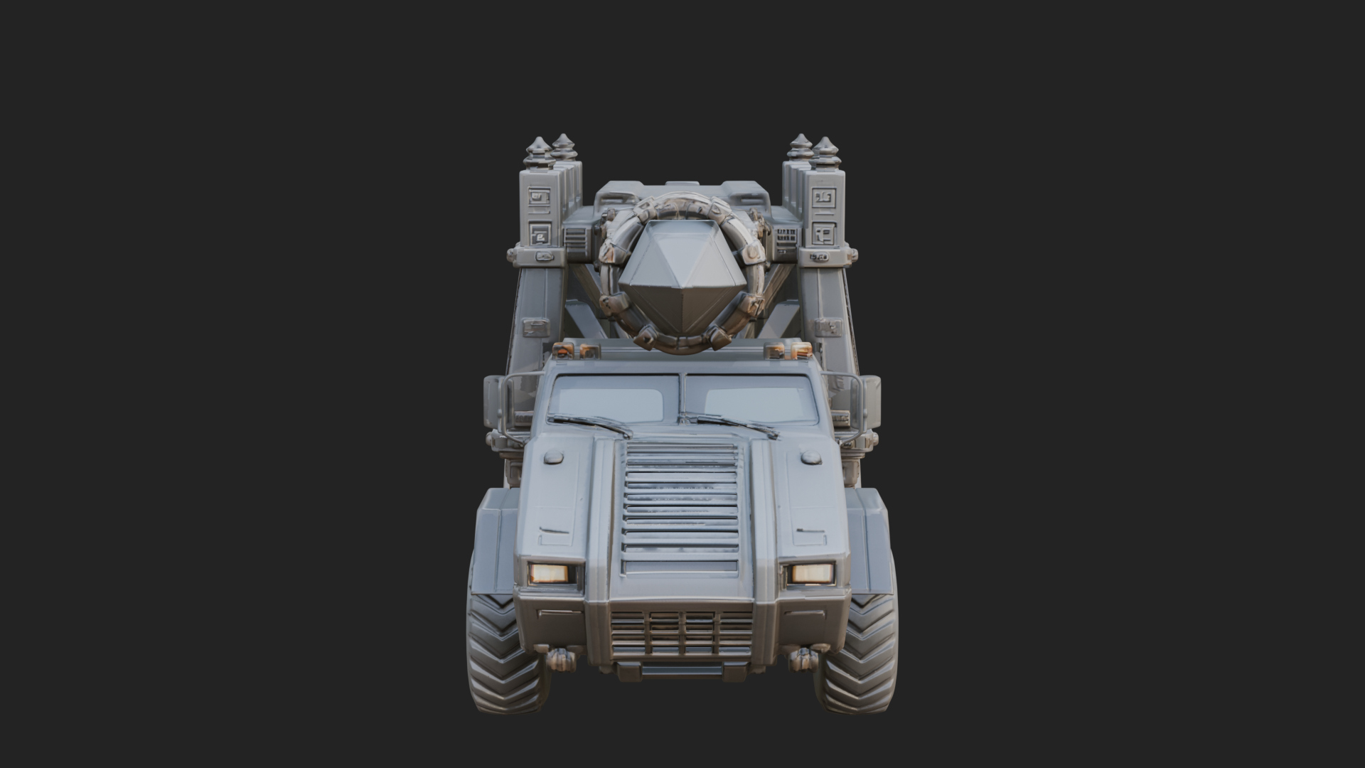 Armored Siege Truck Model Design 4 3D Print Model 3D Model
