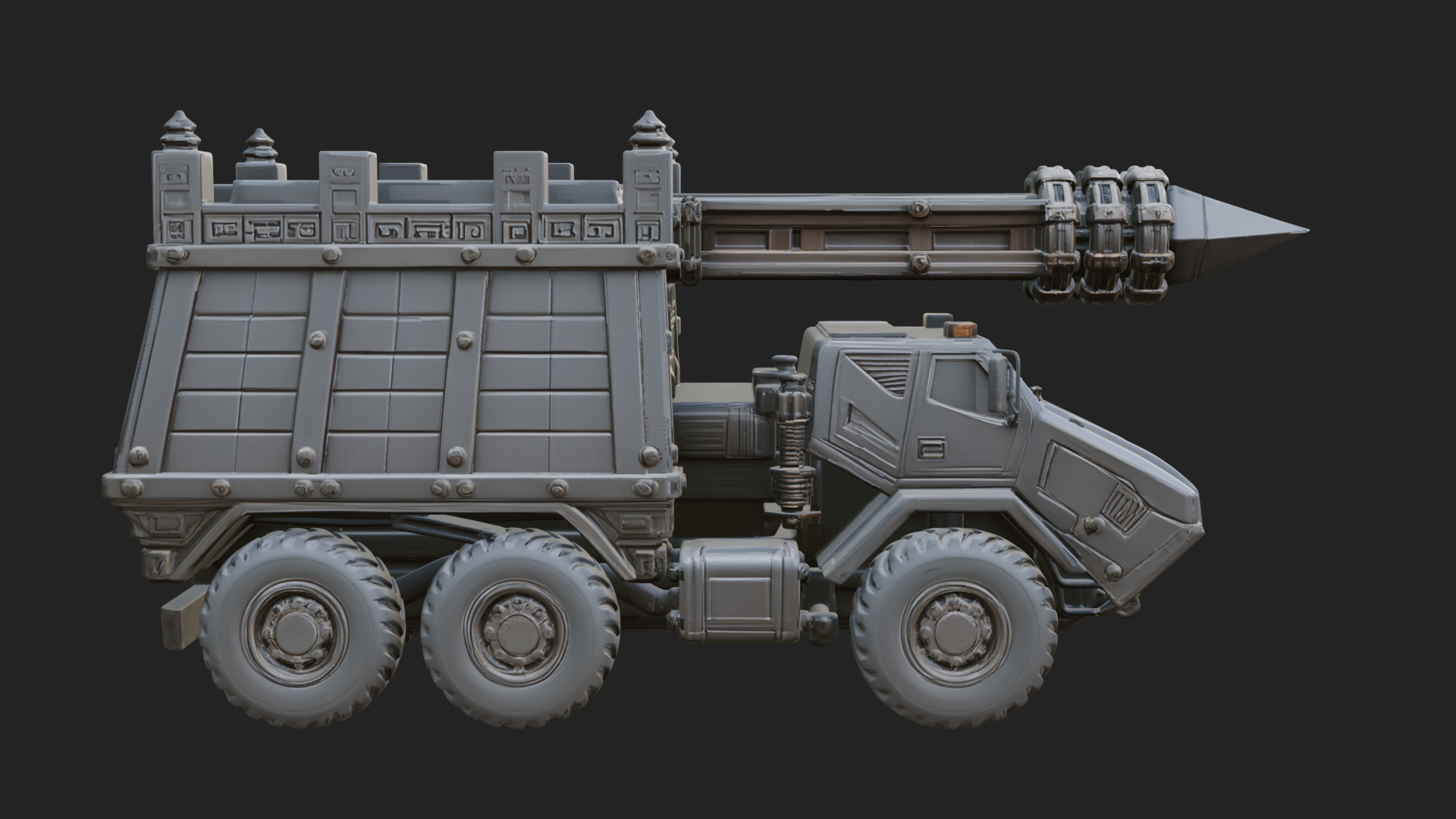 Armored Siege Truck Model Design 4 3D Print Model 3D Model