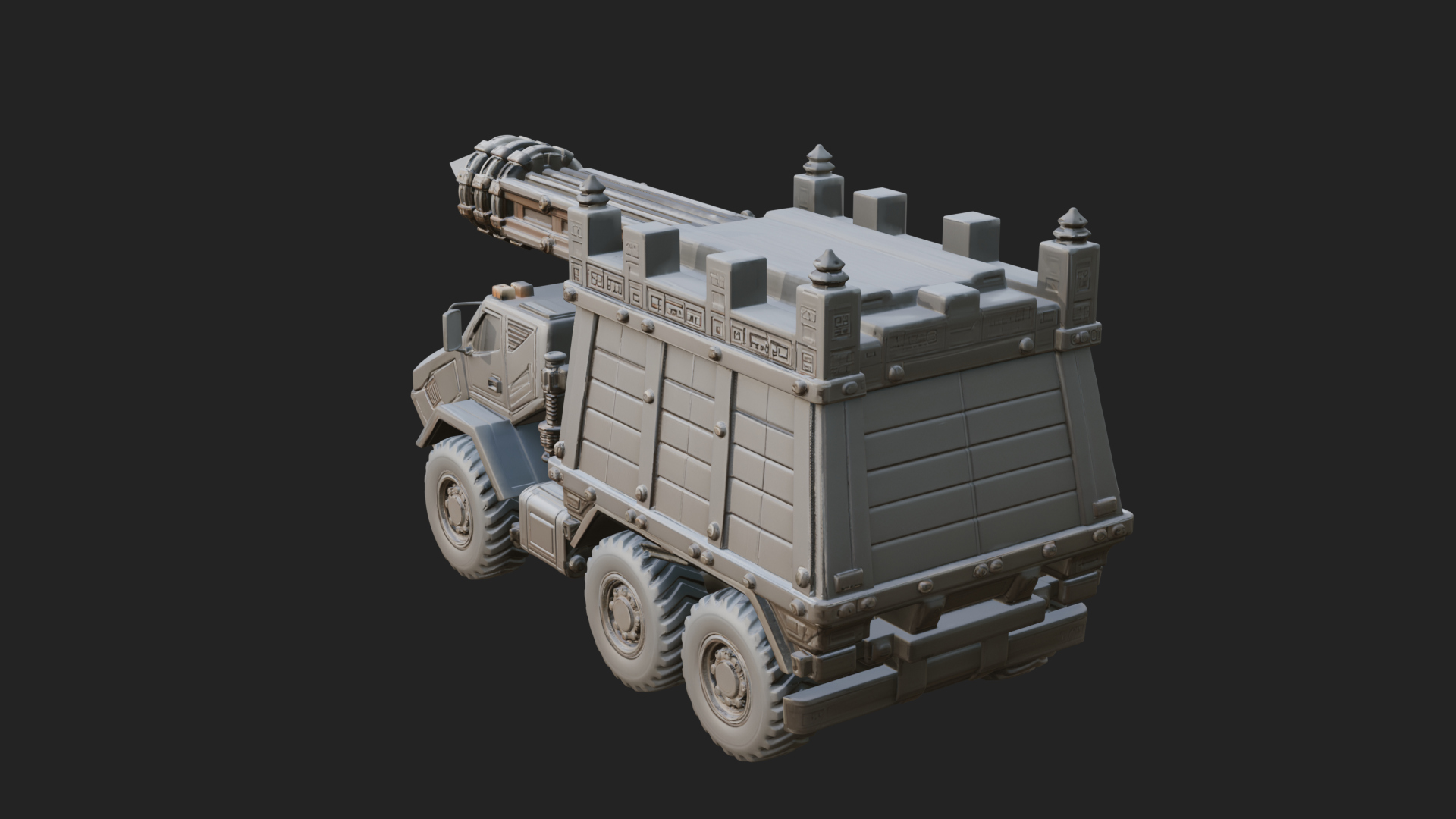 Armored Siege Truck Model Design 4 3D Print Model 3D Model