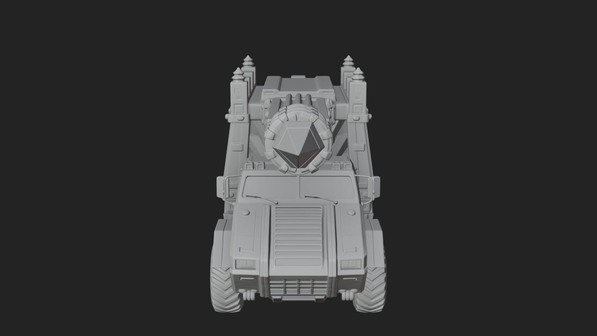 Armored Siege Truck Model Design 4 3D Print Model 3D Model
