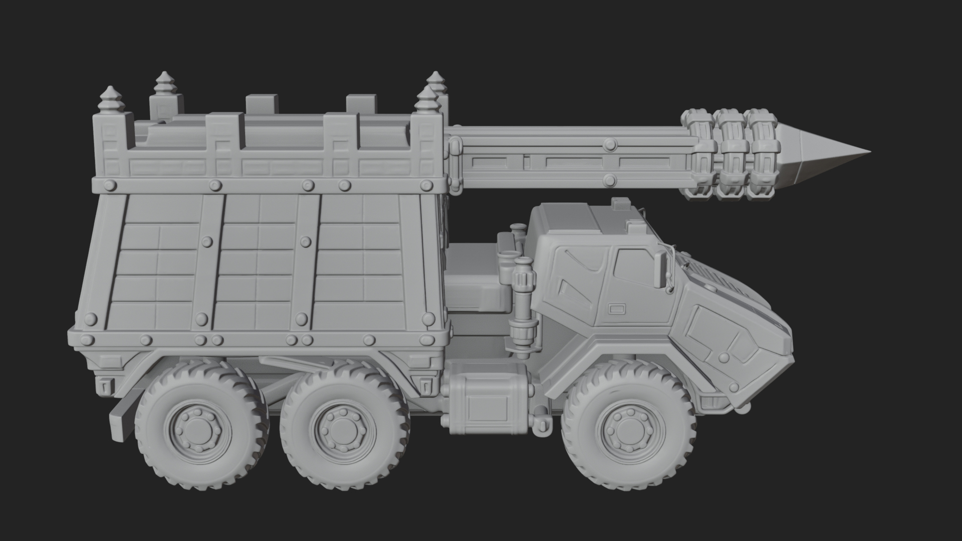Armored Siege Truck Model Design 4 3D Print Model 3D Model