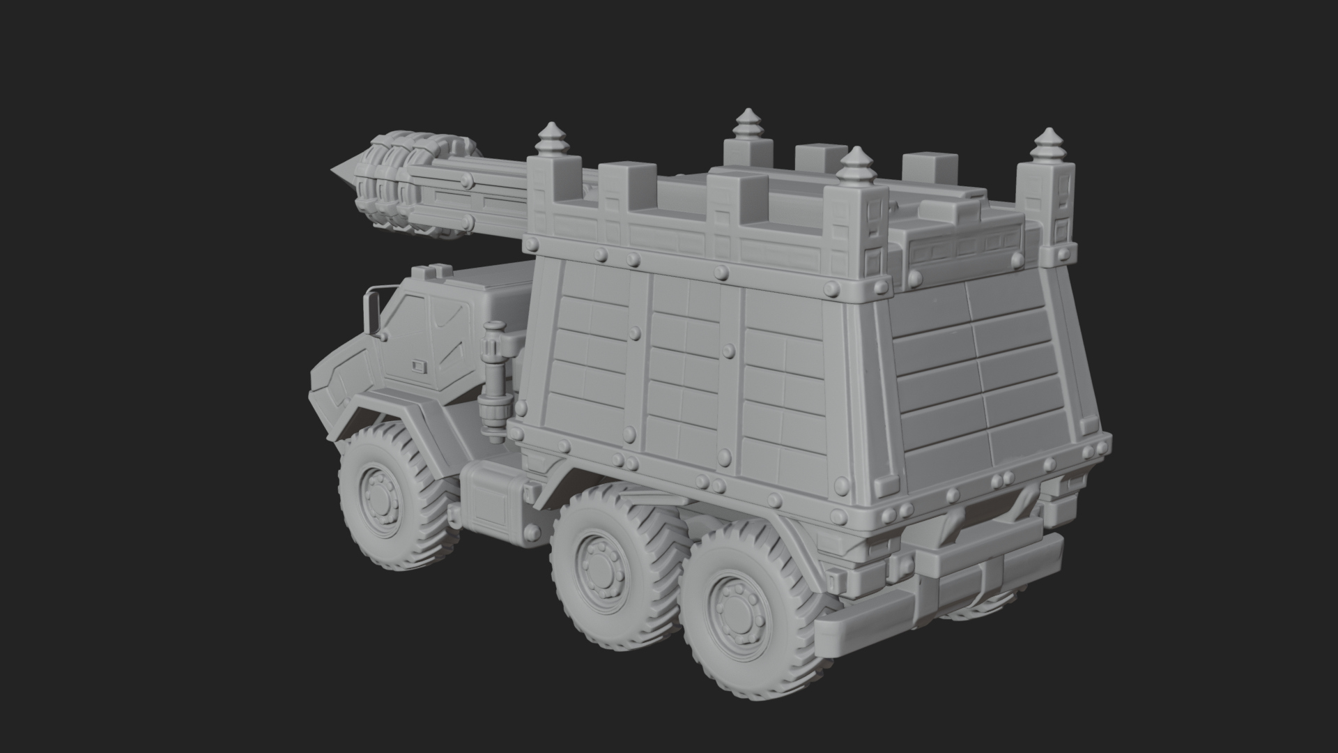 Armored Siege Truck Model Design 4 3D Print Model 3D Model