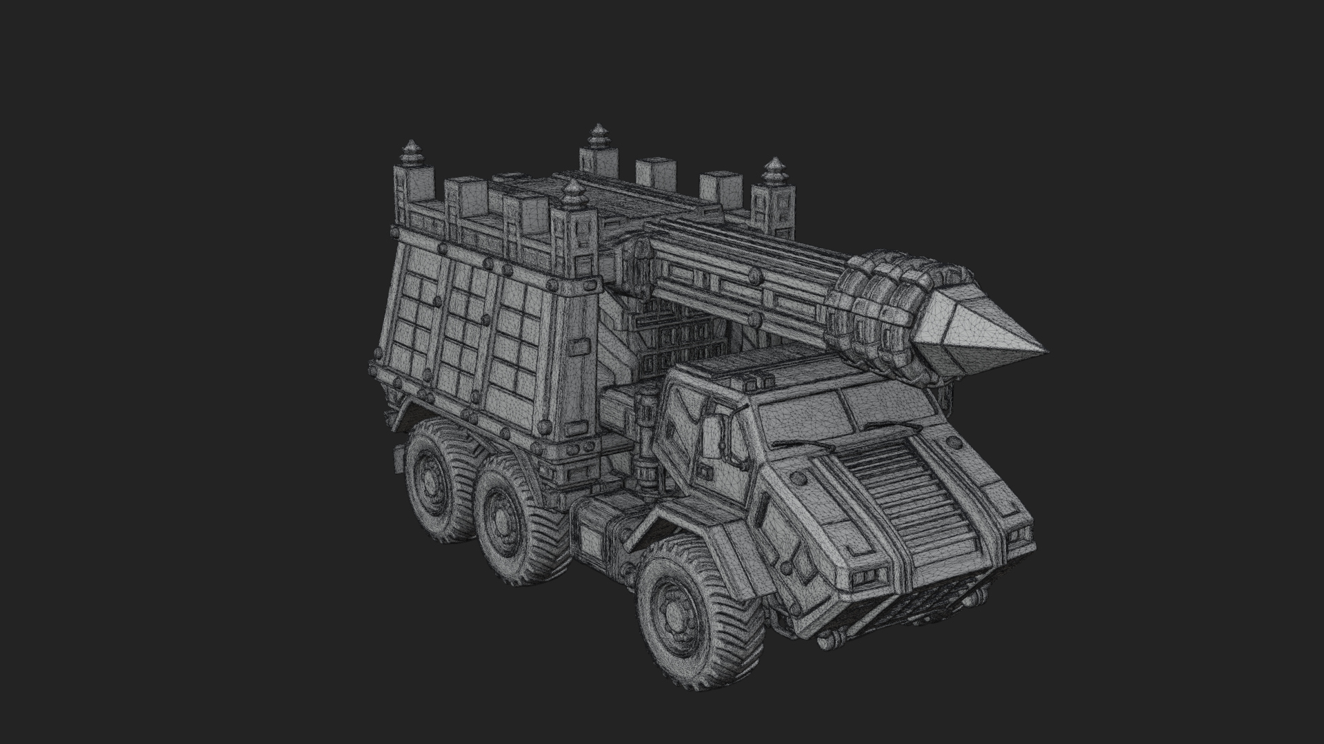 Armored Siege Truck Model Design 4 3D Print Model 3D Model