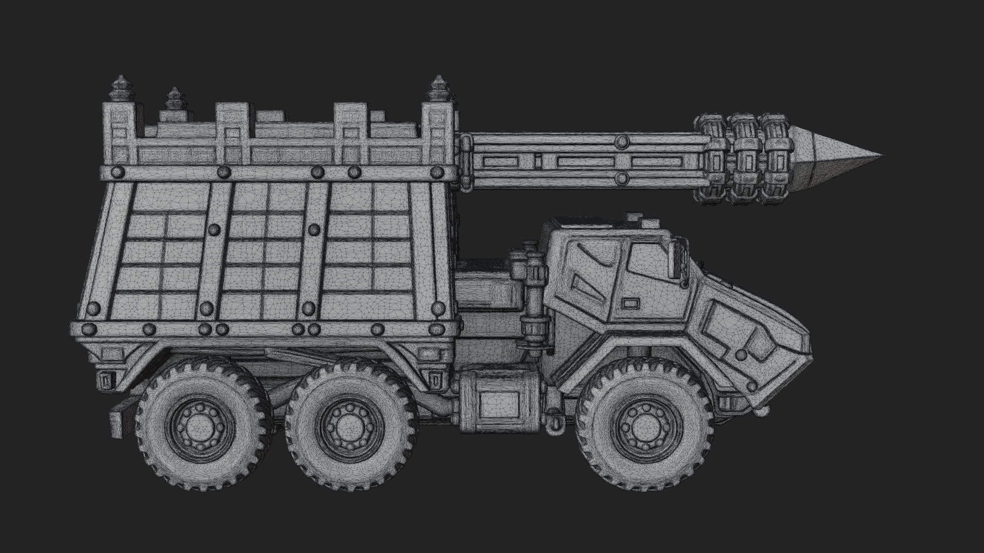 Armored Siege Truck Model Design 4 3D Print Model 3D Model