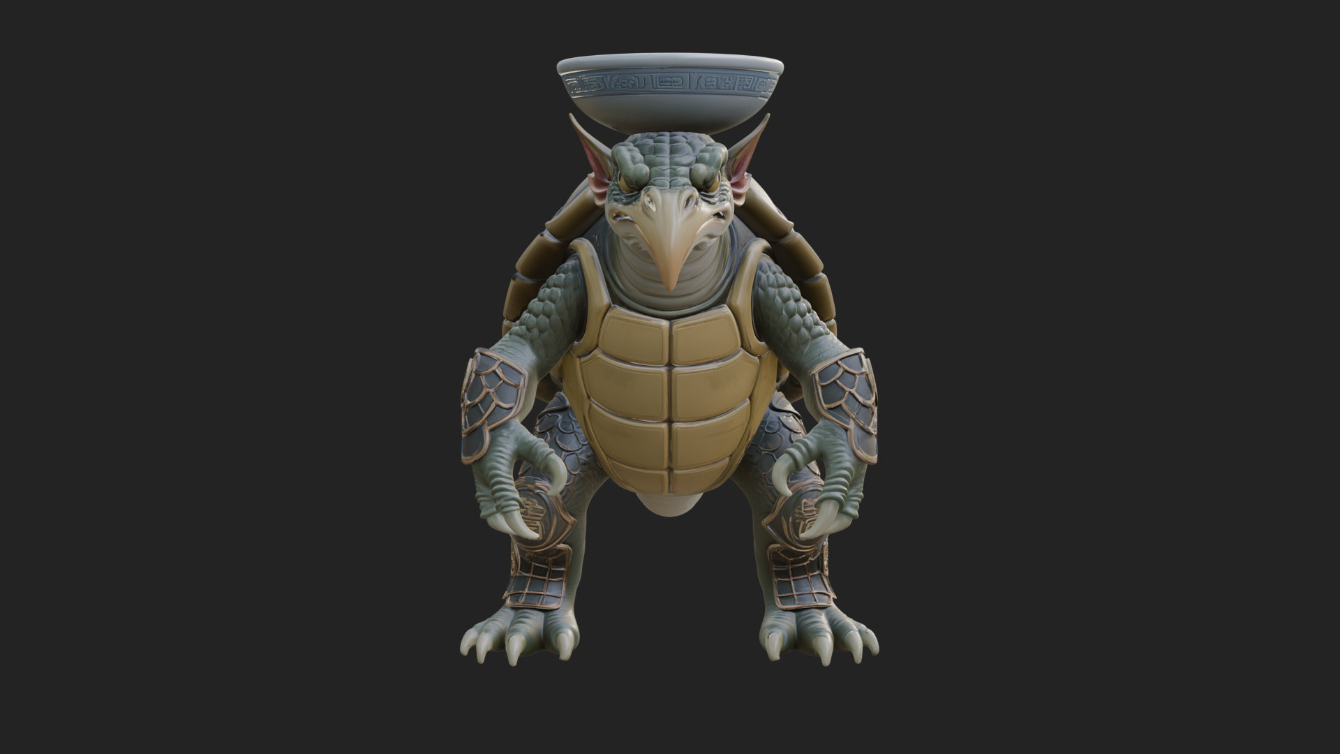 Armored Turtle Beast Statue Design 1 3D Print Model 3D Model