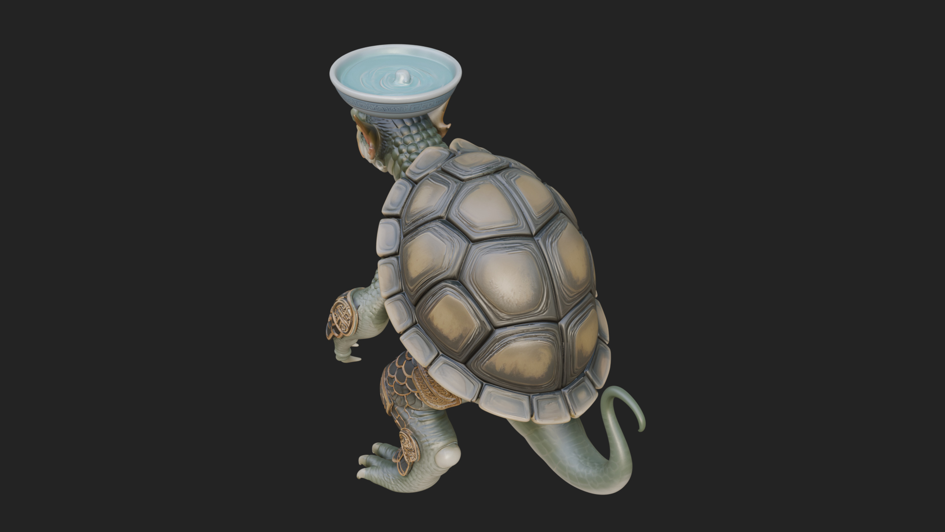 Armored Turtle Beast Statue Design 1 3D Print Model 3D Model