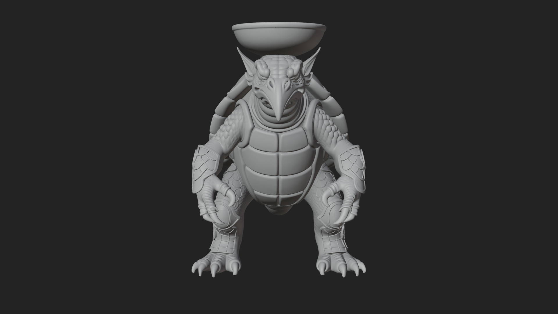 Armored Turtle Beast Statue Design 1 3D Print Model 3D Model