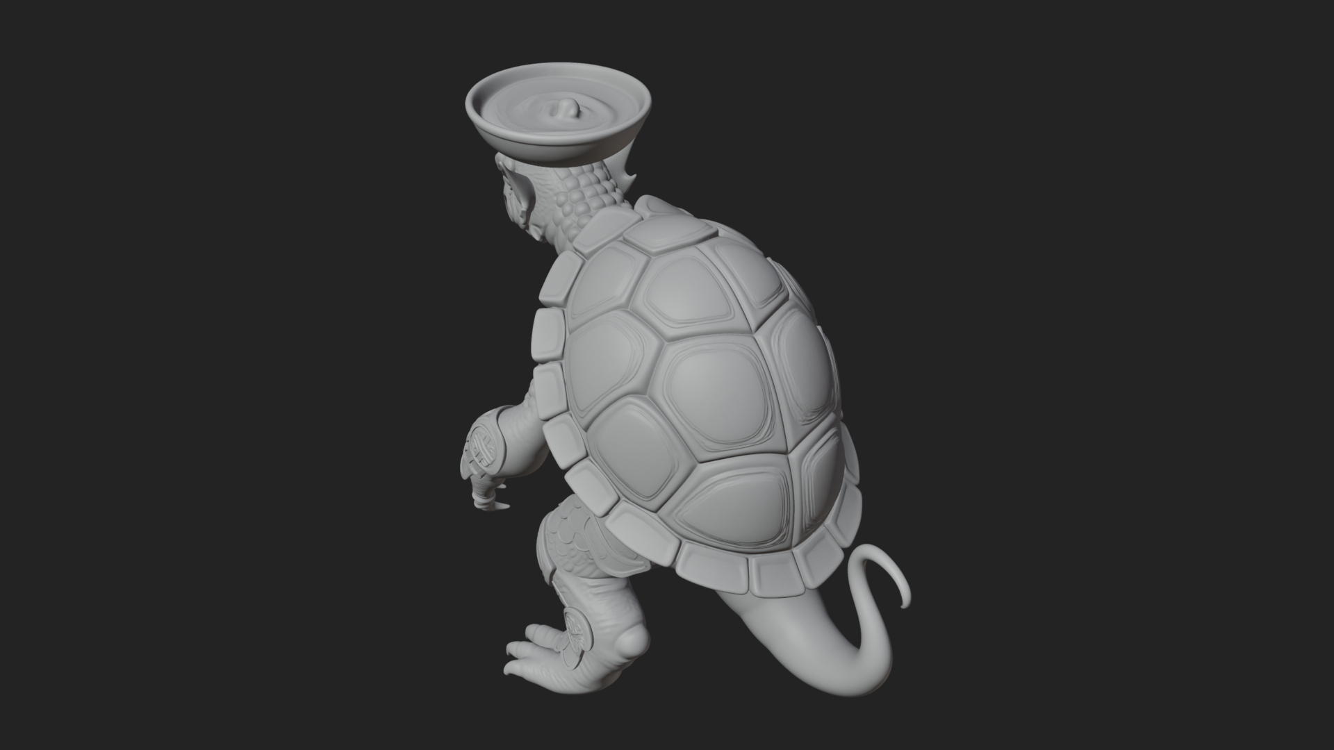 Armored Turtle Beast Statue Design 1 3D Print Model 3D Model