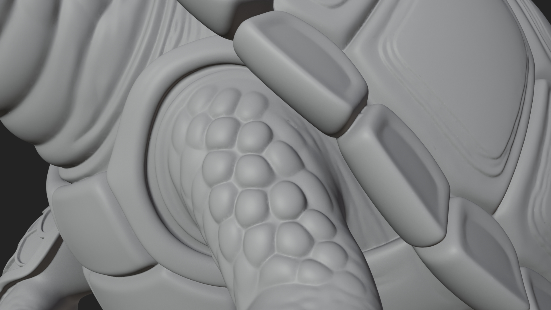 Armored Turtle Beast Statue Design 1 3D Print Model 3D Model
