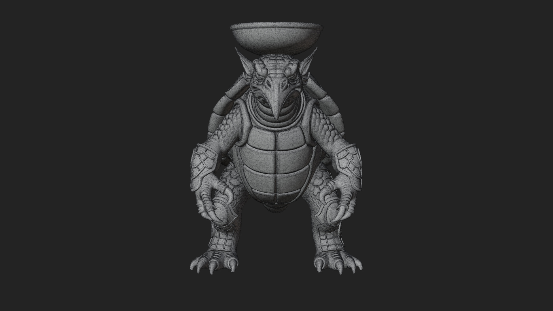 Armored Turtle Beast Statue Design 1 3D Print Model 3D Model