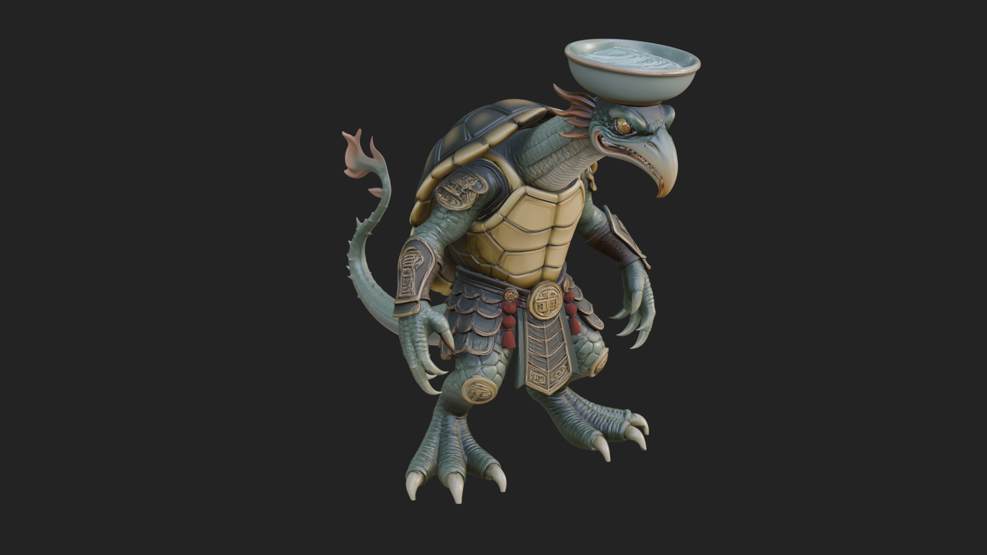 Armored Turtle Beast Statue Design 2 3D Print Model 3D Model