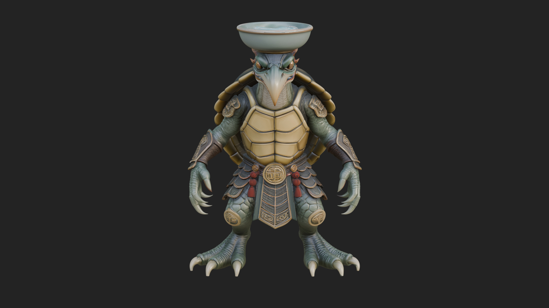 Armored Turtle Beast Statue Design 2 3D Print Model 3D Model