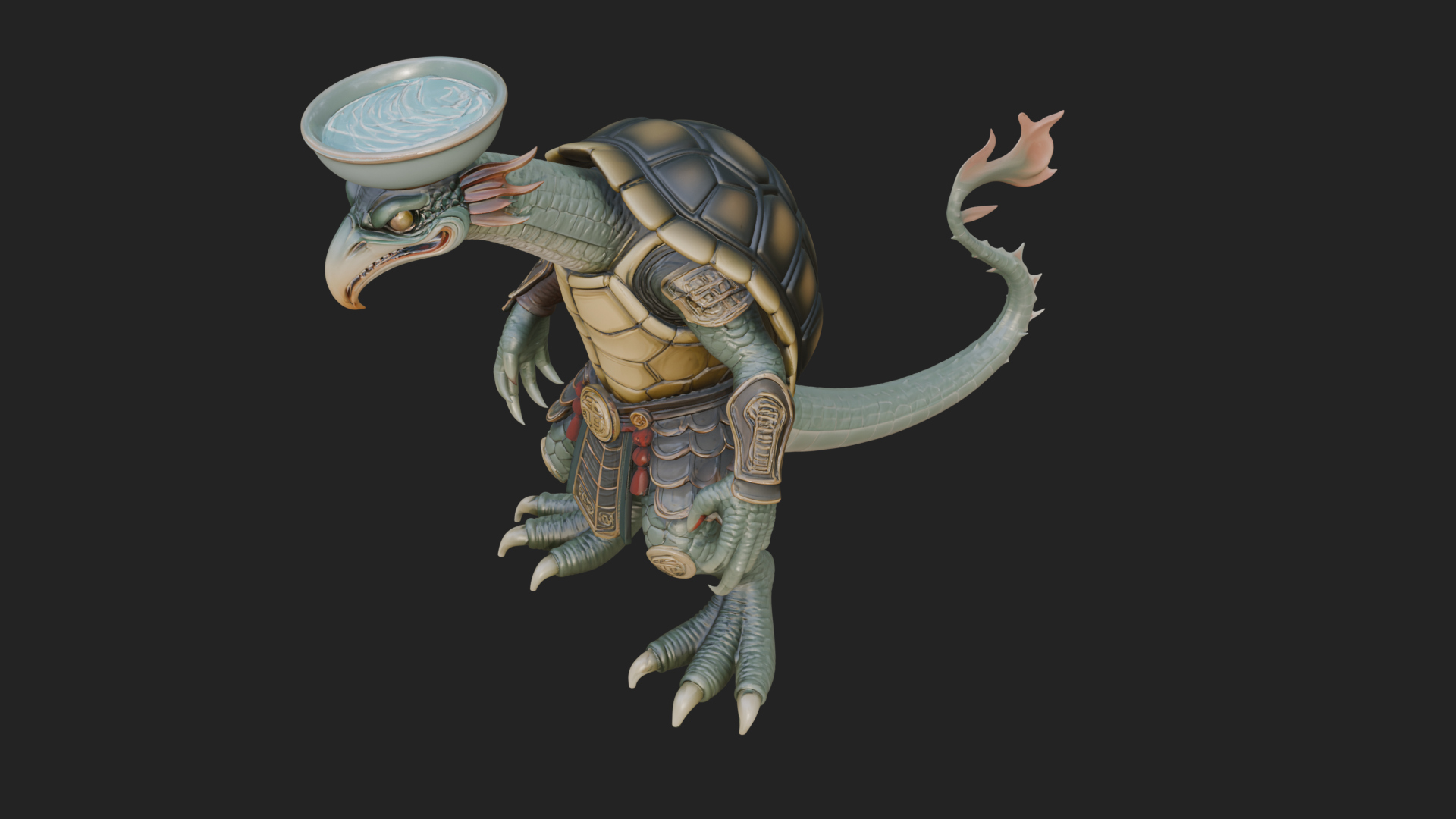 Armored Turtle Beast Statue Design 2 3D Print Model 3D Model