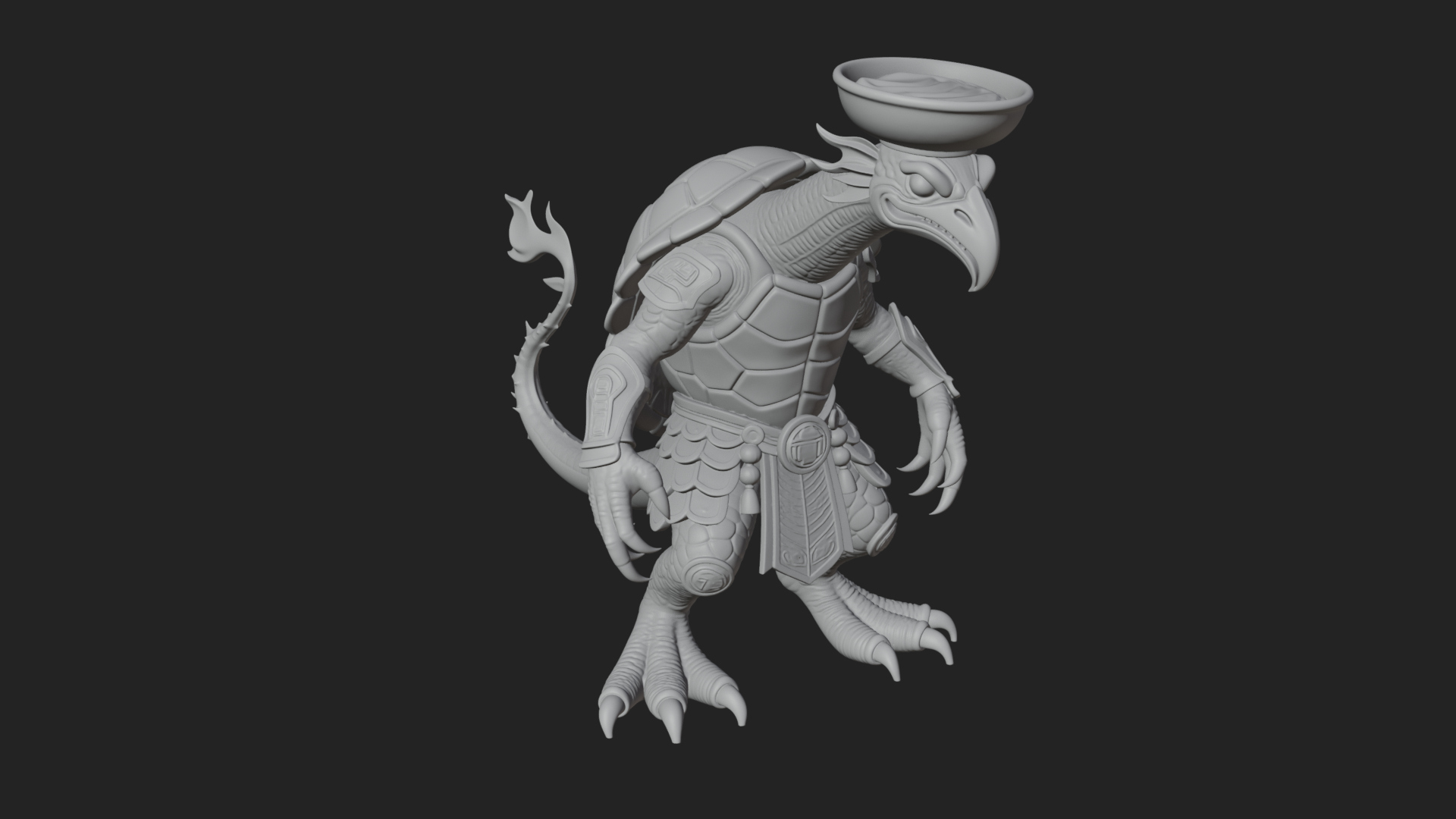 Armored Turtle Beast Statue Design 2 3D Print Model 3D Model