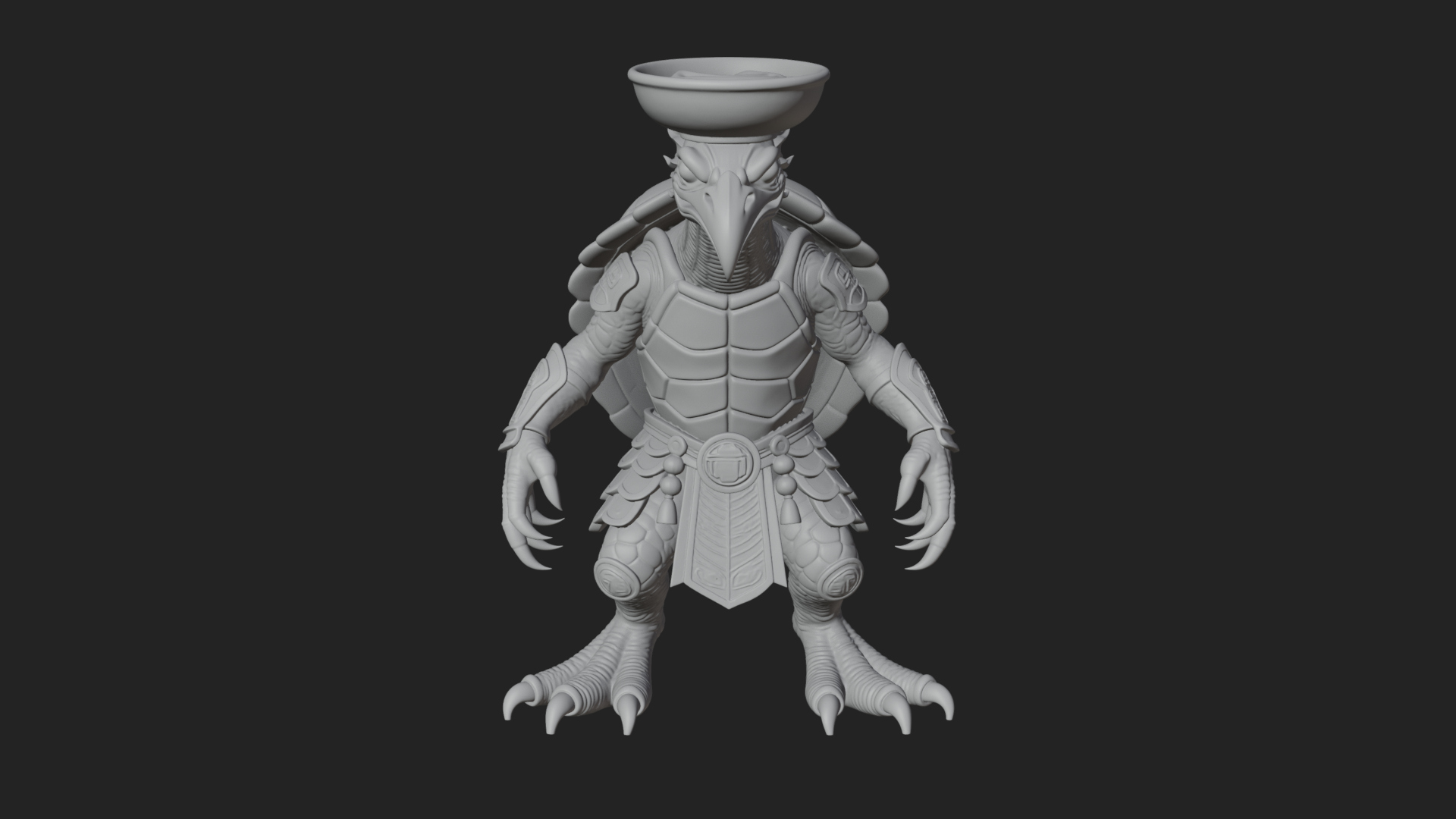 Armored Turtle Beast Statue Design 2 3D Print Model 3D Model