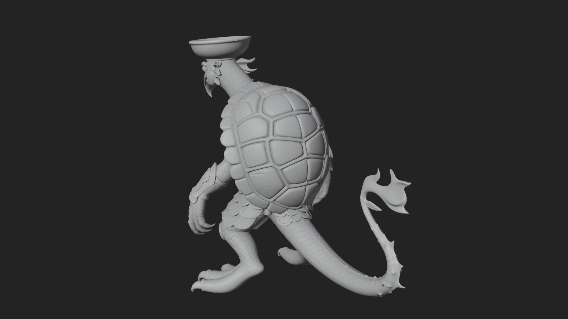 Armored Turtle Beast Statue Design 2 3D Print Model 3D Model