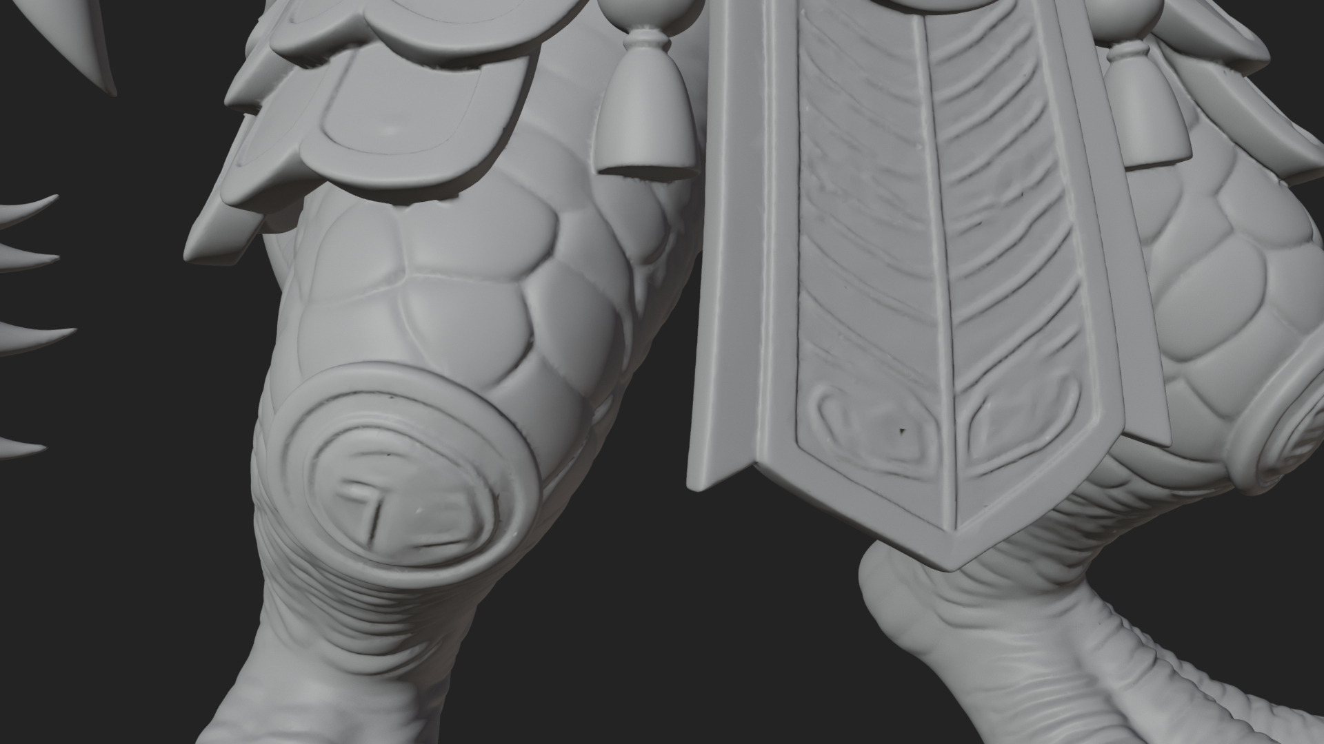 Armored Turtle Beast Statue Design 2 3D Print Model 3D Model