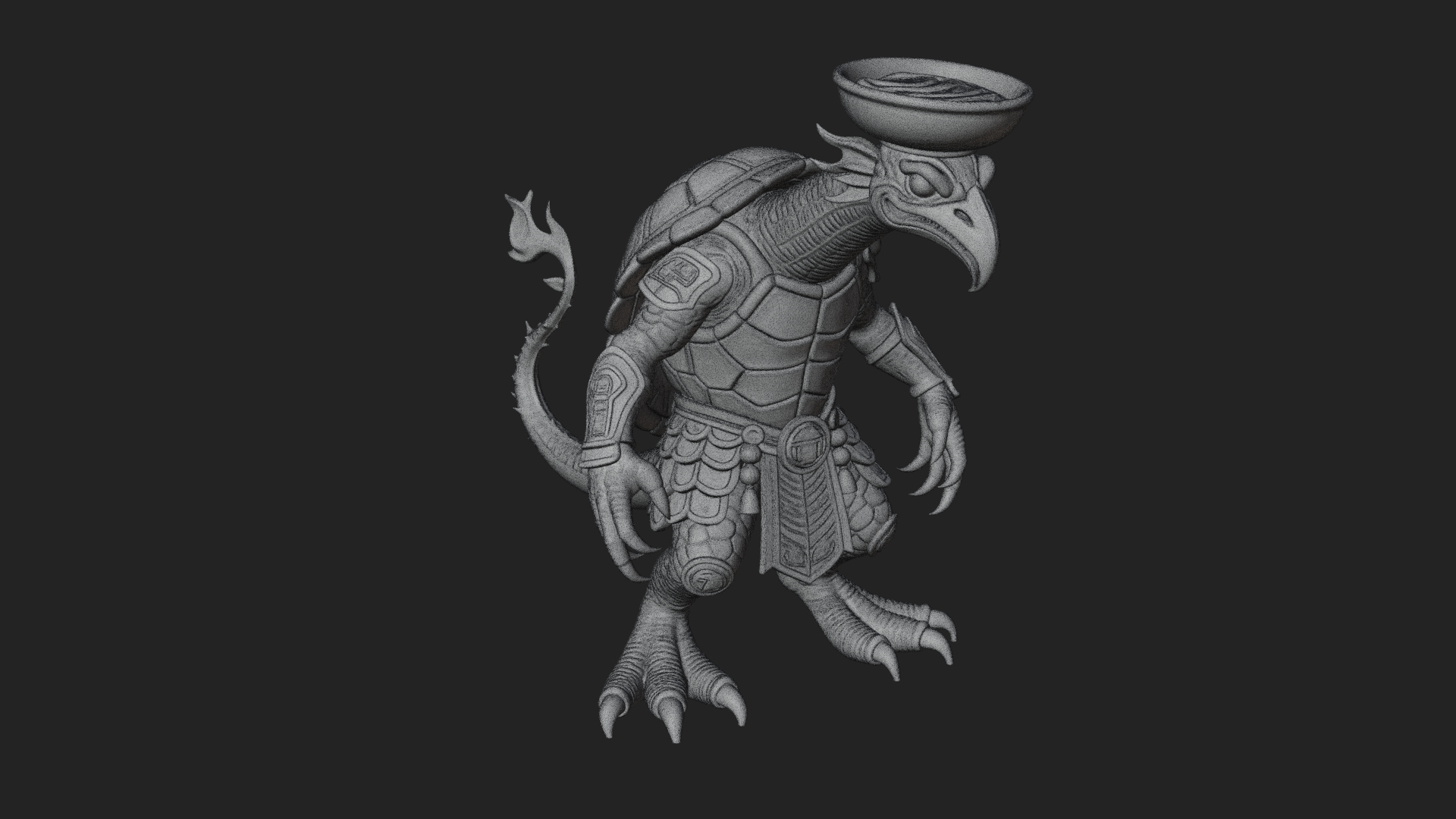 Armored Turtle Beast Statue Design 2 3D Print Model 3D Model