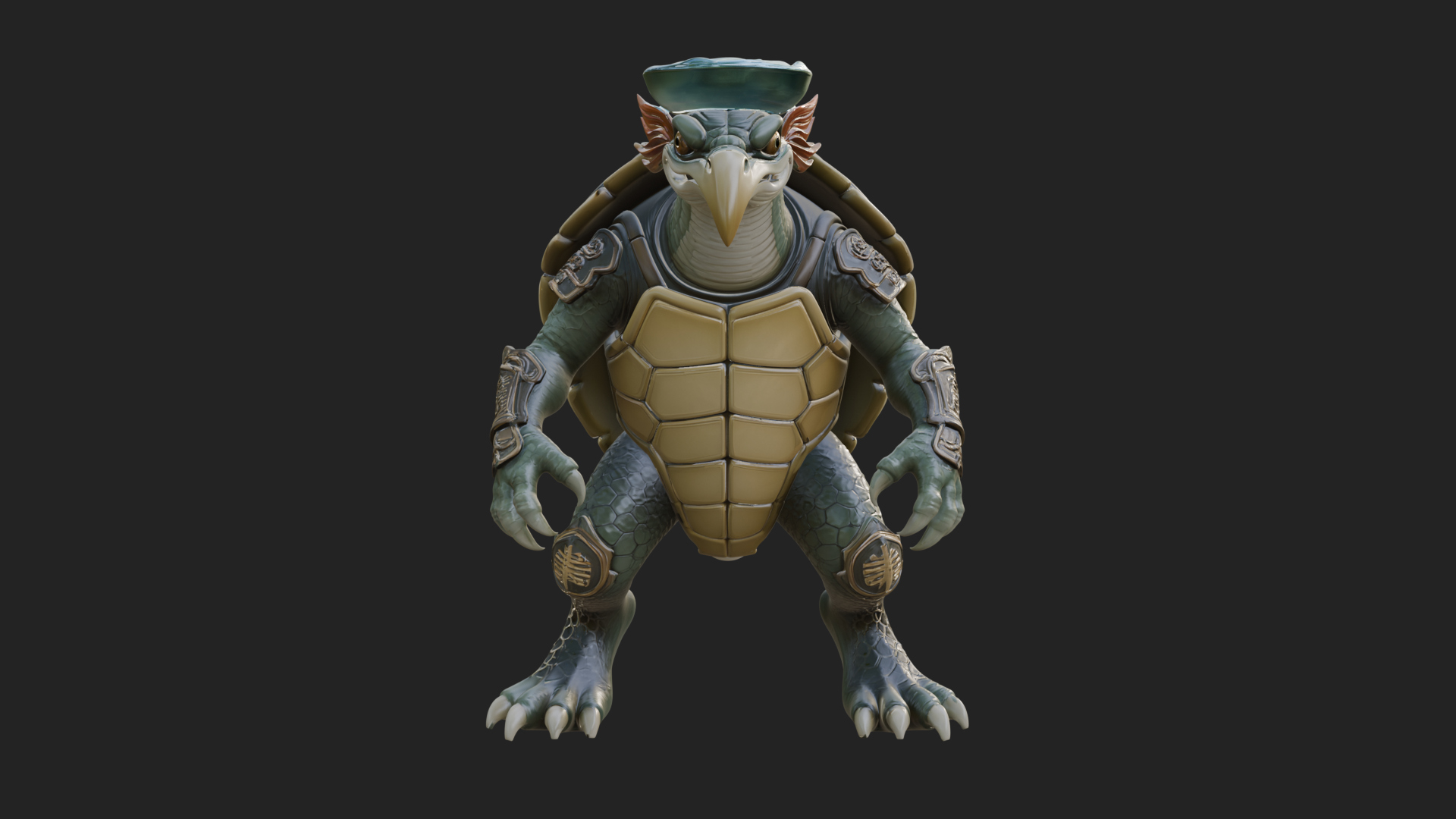 Armored Turtle Beast Statue Design 3 3D Print Model 3D Model