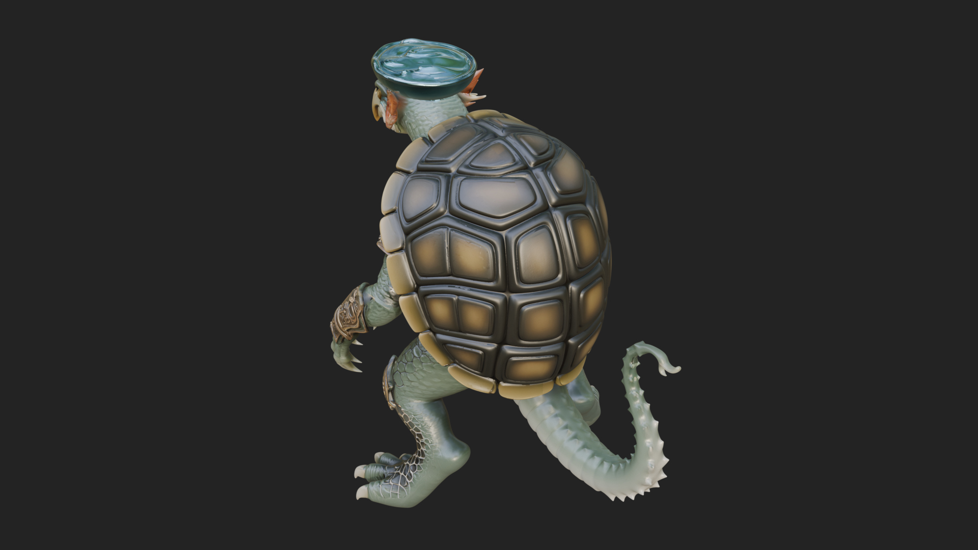 Armored Turtle Beast Statue Design 3 3D Print Model 3D Model